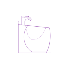 Fixtures Bidets Nameeks Planet Round Floor Standing Bidet Simple Line Art Svg, Free Vectors File